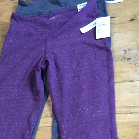 Plum Old Navy Active ankle mid-rise  leggings. NWT. Gray XXL 16 girls S womens - Picture 8 of 8